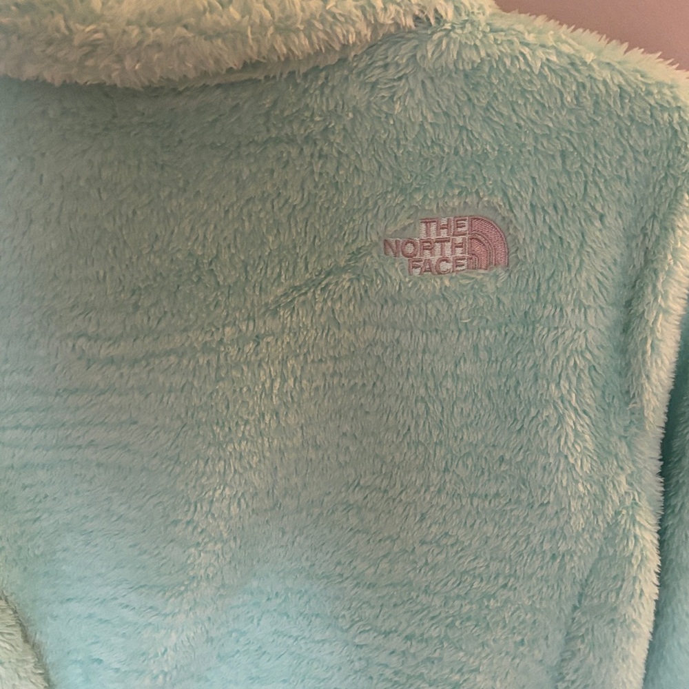 The North Face Women’s Plush Full-Zip Teddy Jacket in Aqua - Picture 7 of 11